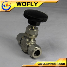 1/2" tube OD ferrule connection propane gas stainless steel 316 needle valve